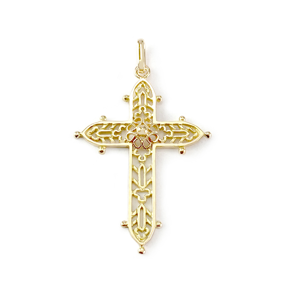 Pendentif croix d'occasion or 750 jaune