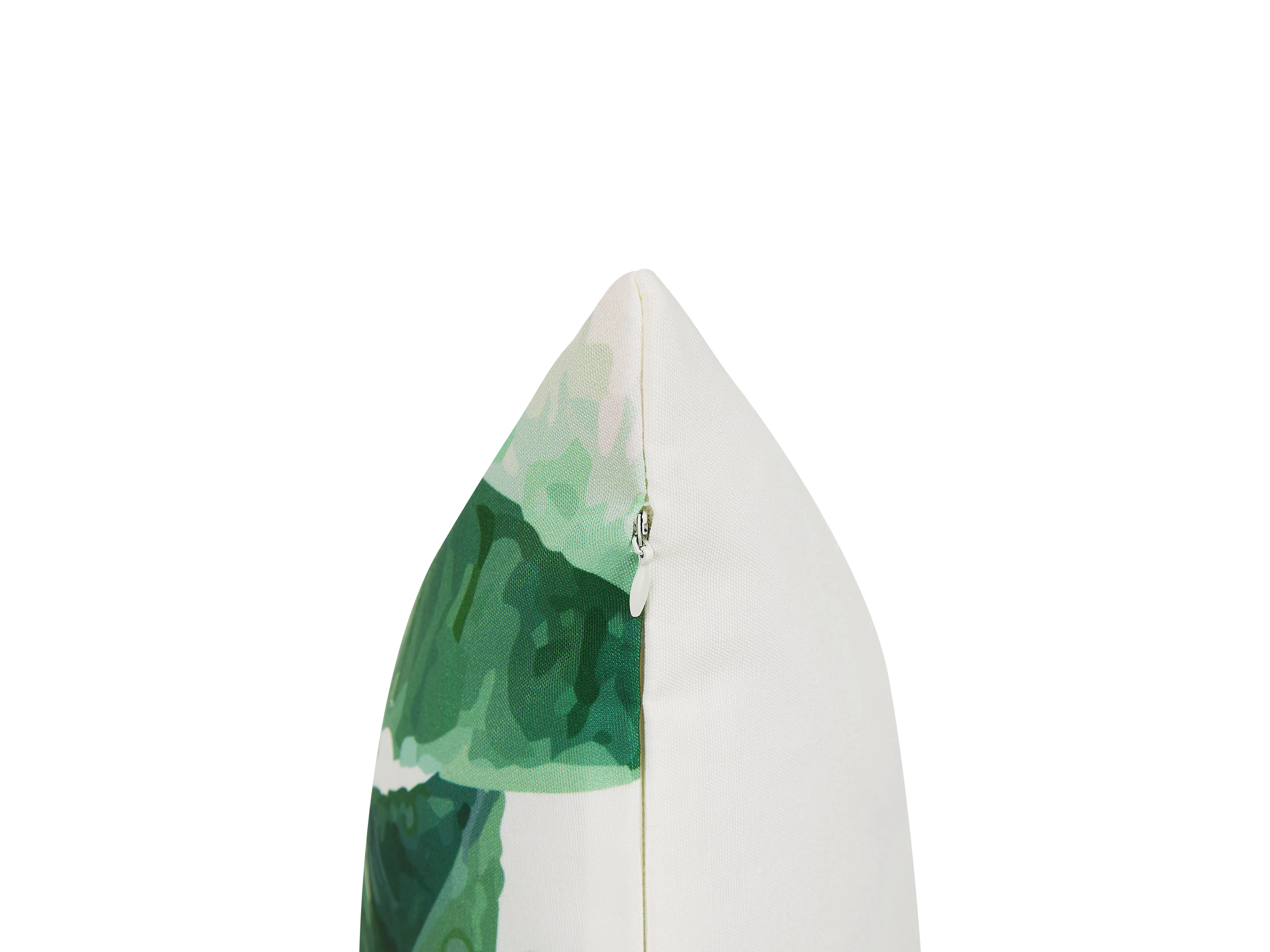 Set van 2 tuinkussens PAVELLI bladpatroon 45 x 45 cm Groen