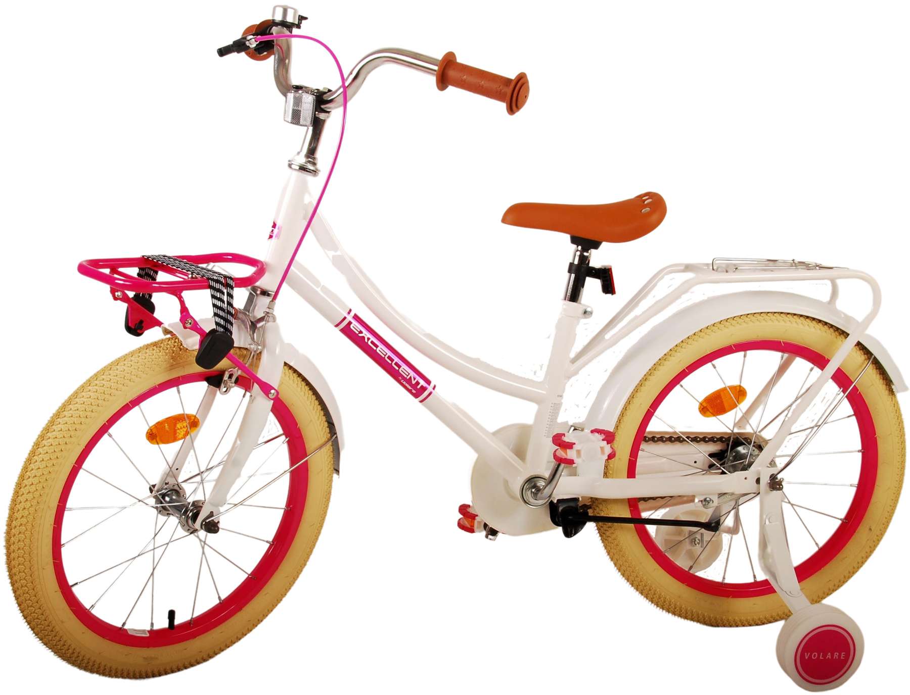 TPFSports Excellent Kinderfahrrad - Mädchen - 18 Zoll - Rücktritt + Handbremse - Schwarz