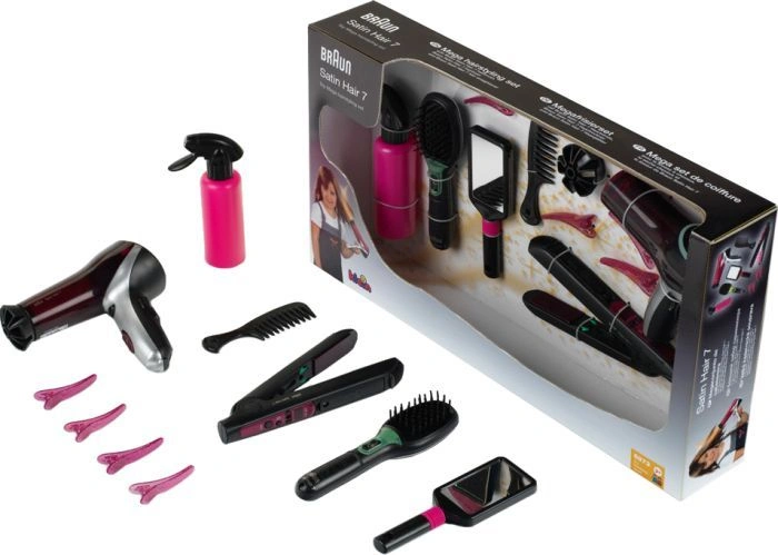 Braun Spielzeug MEGAFRISIERSET mit Satin Hair 7 Haarglätter 10-teilig