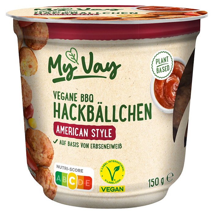 MY VAY Vegane Snacks 150 g, Vegane BBQ Bällchen
