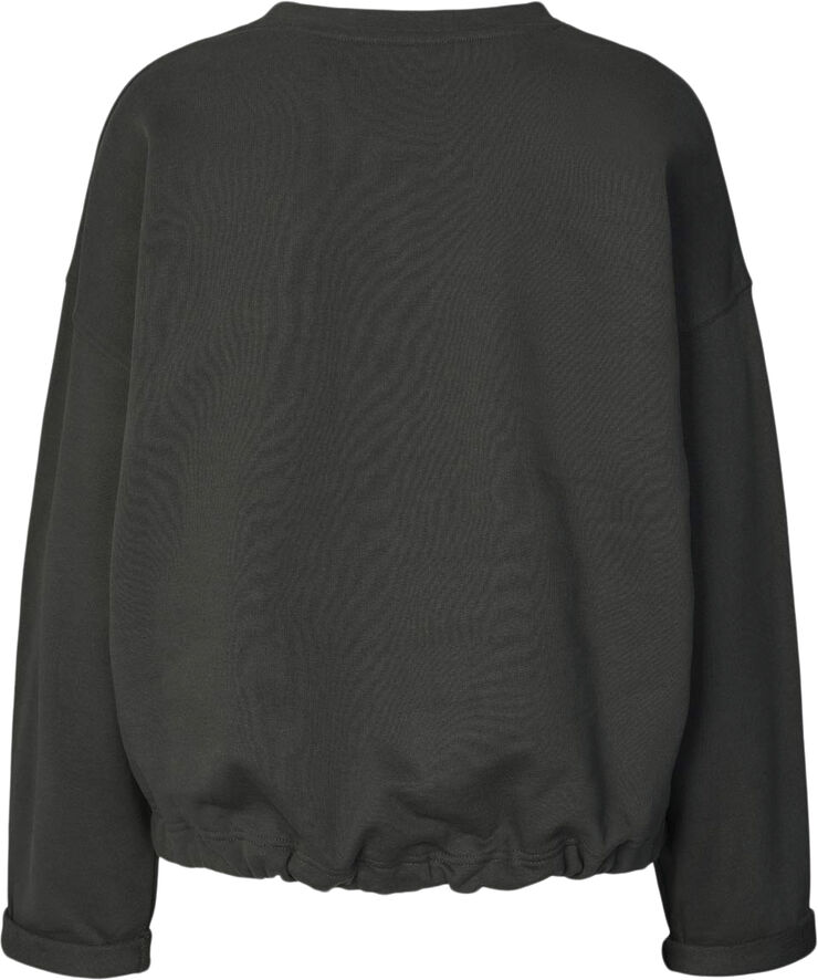 Rabens Saloner Sweat drawstring top - Sheela Oyster