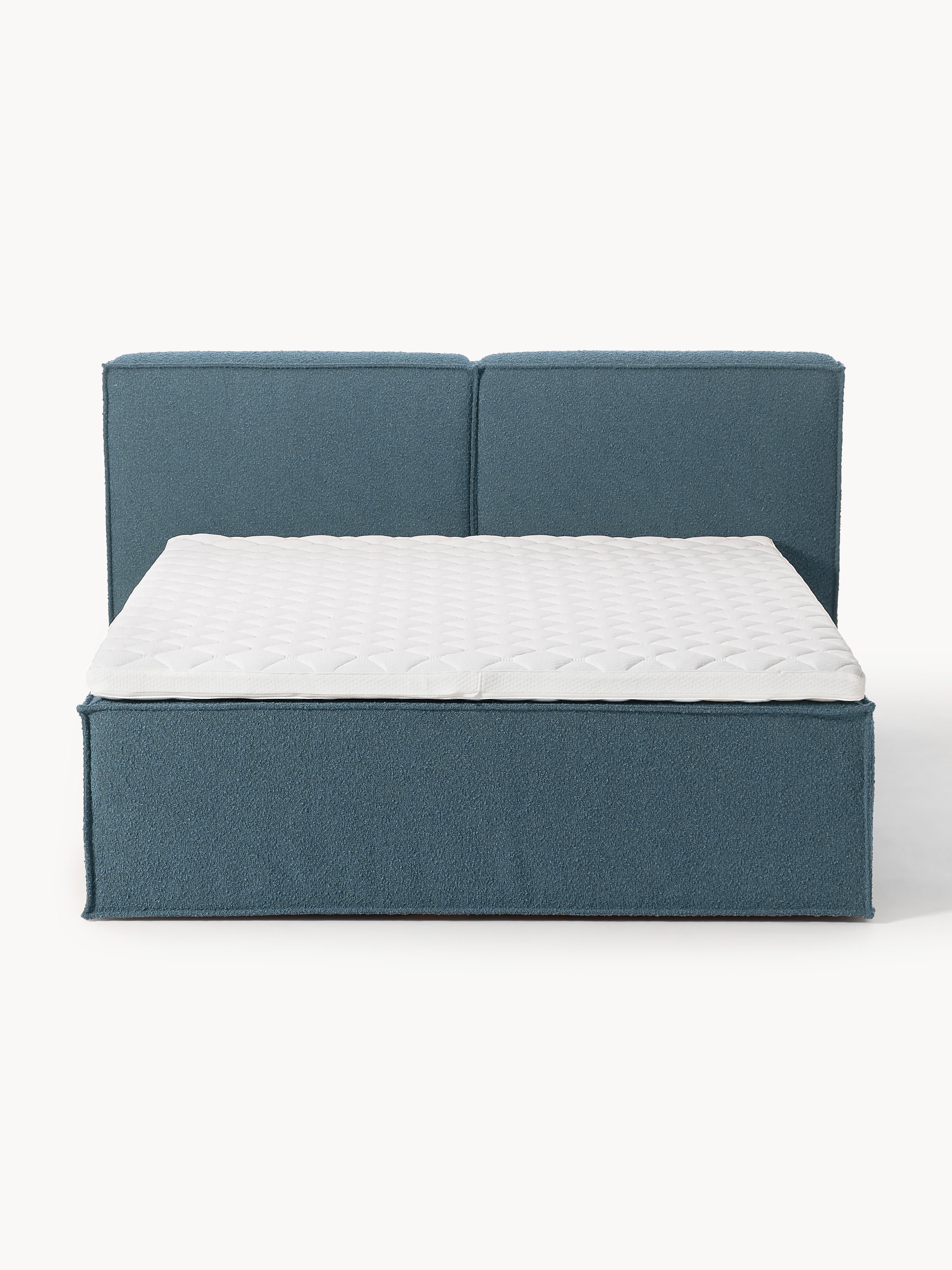 Bouclé boxspring bed Lennon