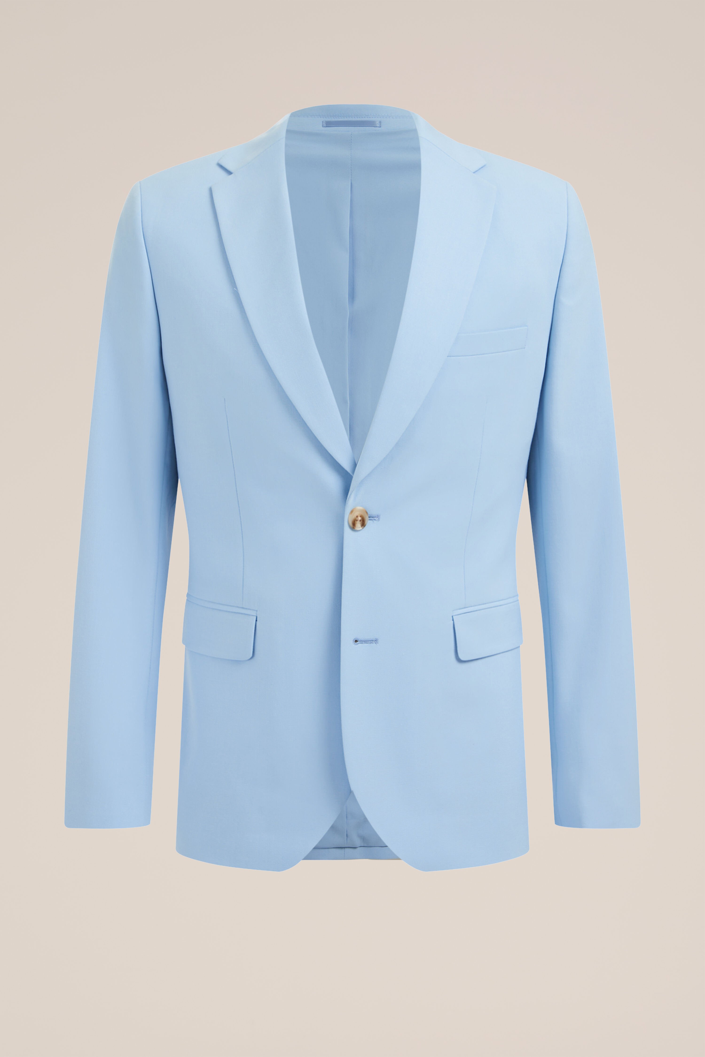 slim fit blazer Fundamentals Lichtblauw