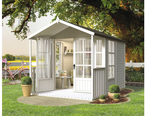 Bertilo Shed Arley tuinhuis met vloer, 214 x 305 cm, naturel