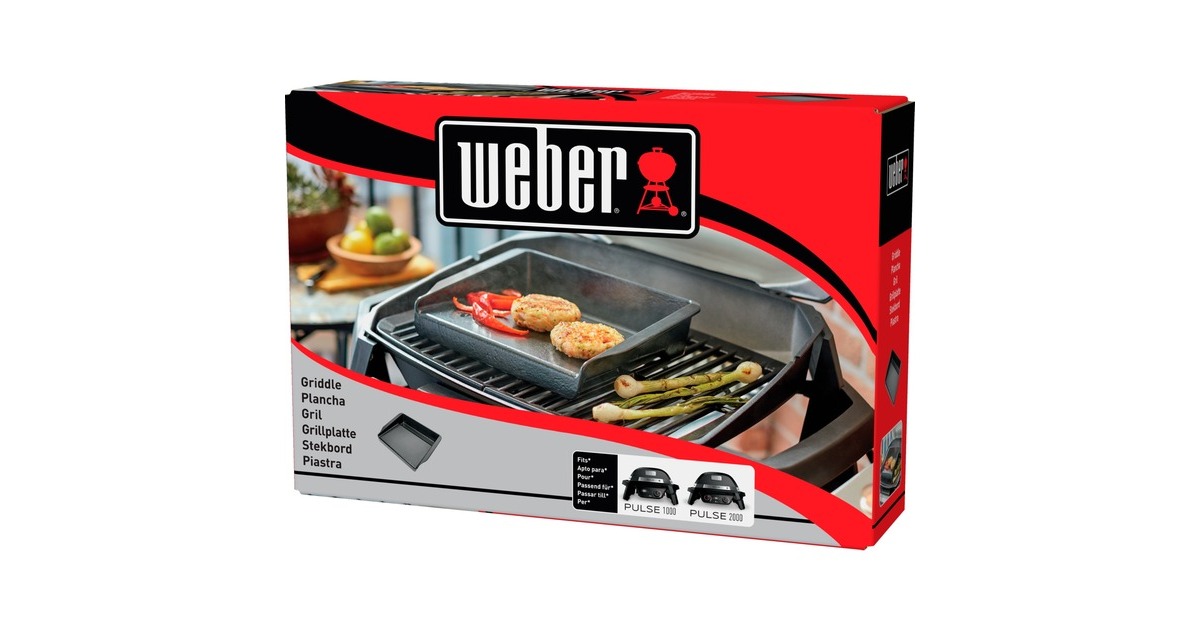 WeberBakplaat - Pulse 1000/2000 serie grillplaat  (Zwart)