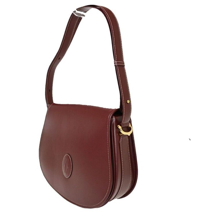 Cartier Vintage Cartier Shoulder Bag Burgundy