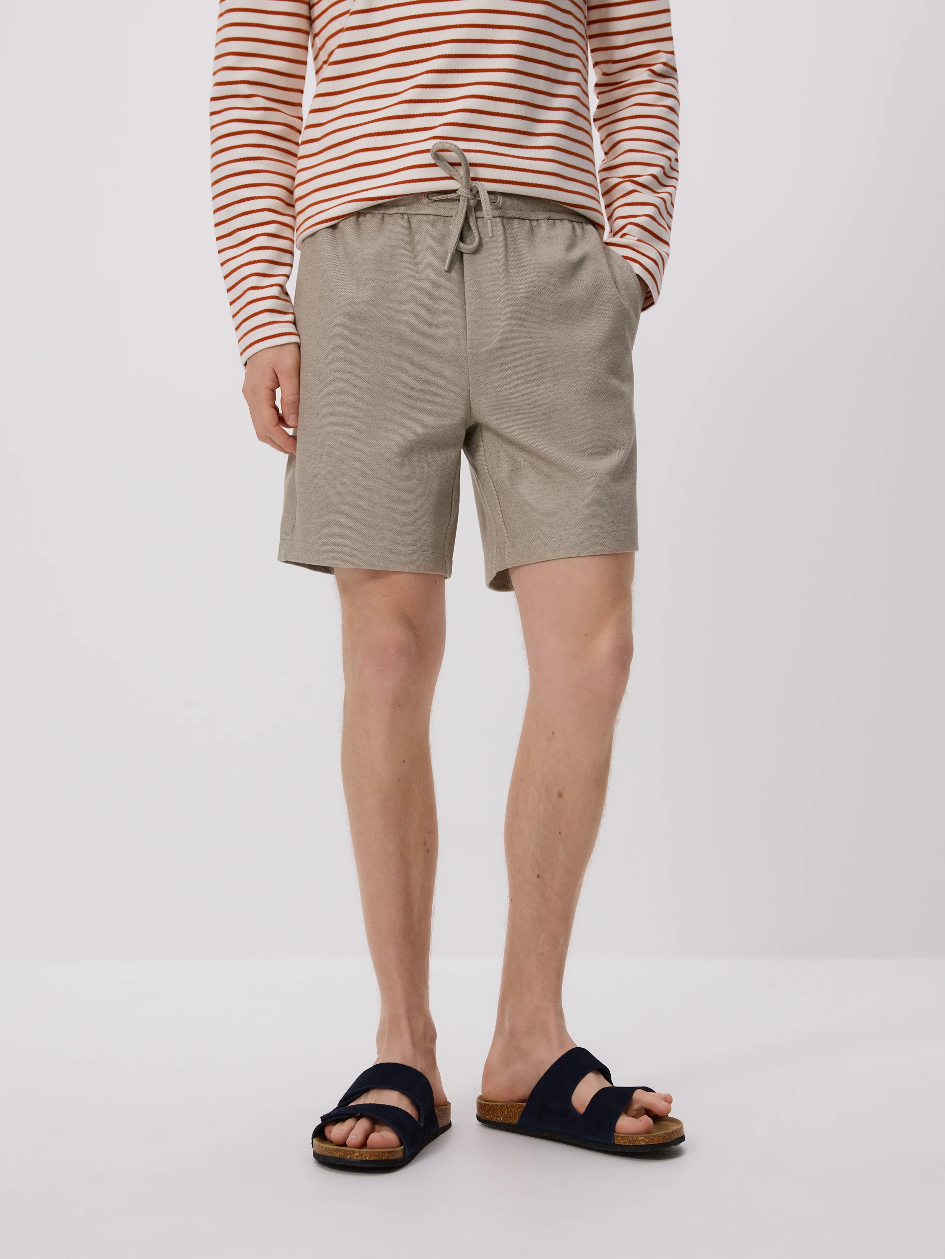Struktur-Shorts im Regular-Fit