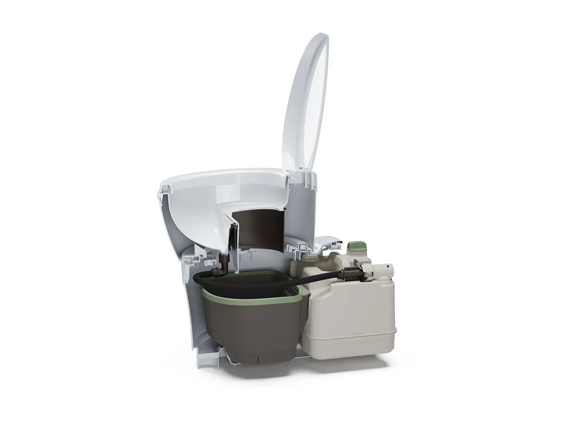 Thetford S220-S droogtoilet zonder ombouwpanelen – mechanisch