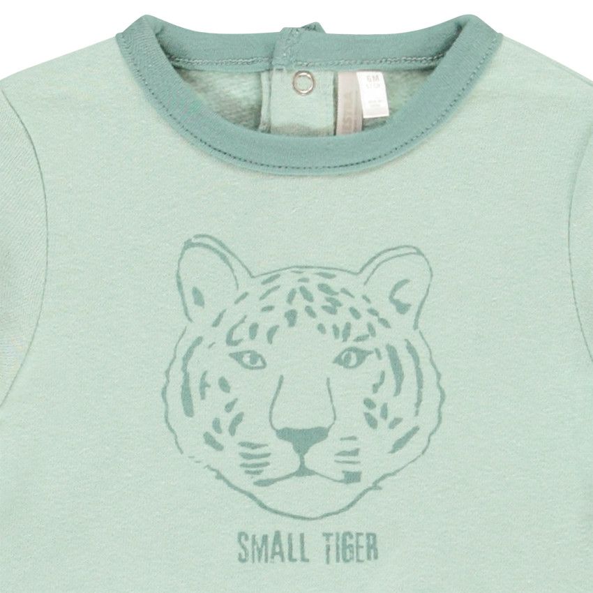 Dors-bien en jersey print tigre pour bébé garçon - Vert