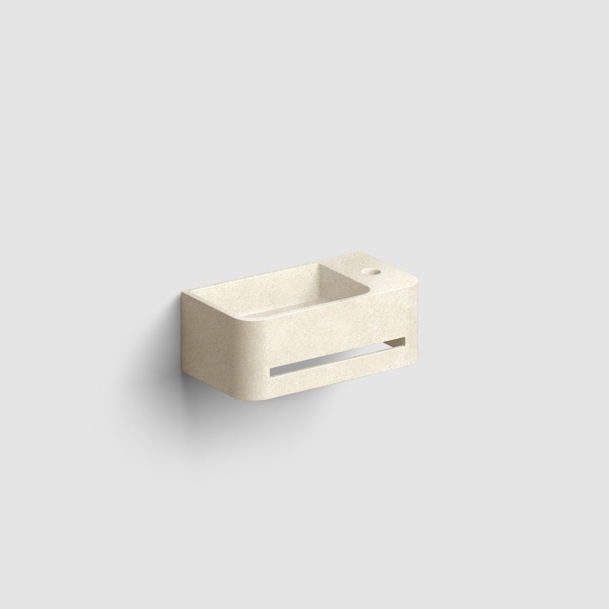 Clou InBe fontein met handdoekhouder 43cm microrazzo beige