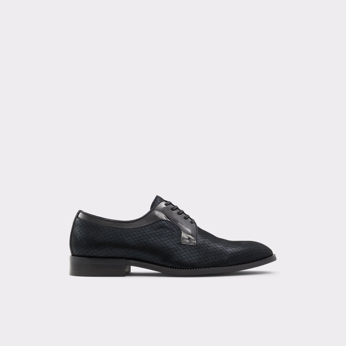 Derreck Black Leather Print Men Oxfords & Lace-ups