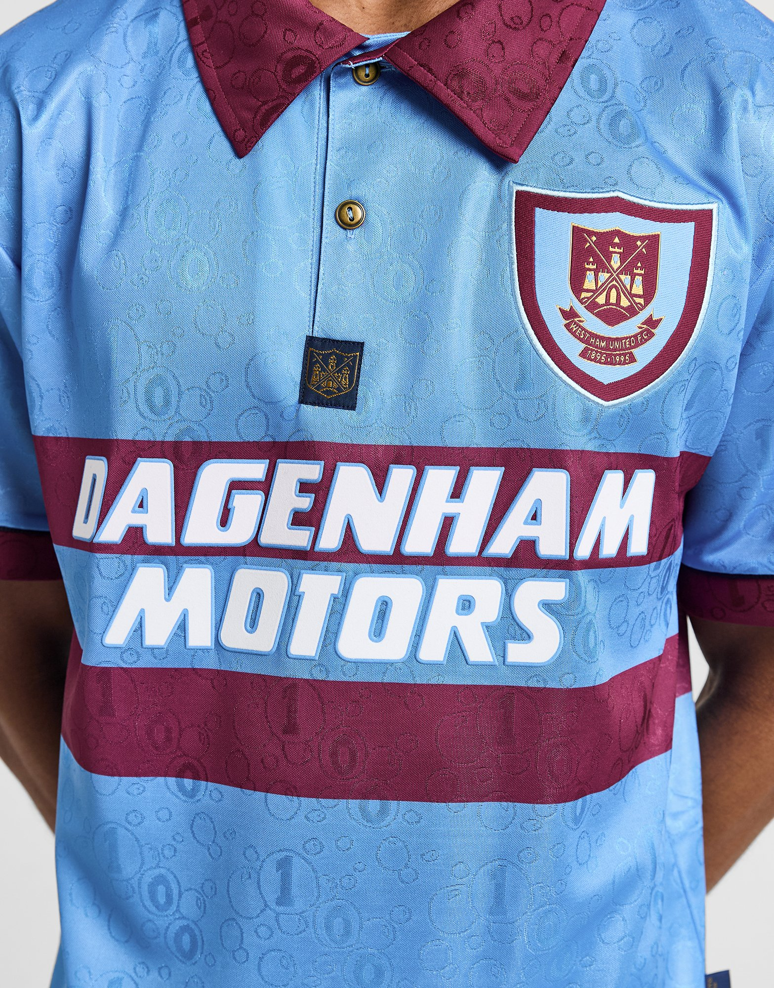Score Draw Maillot West Ham United '95 Rétro Match Extérieur