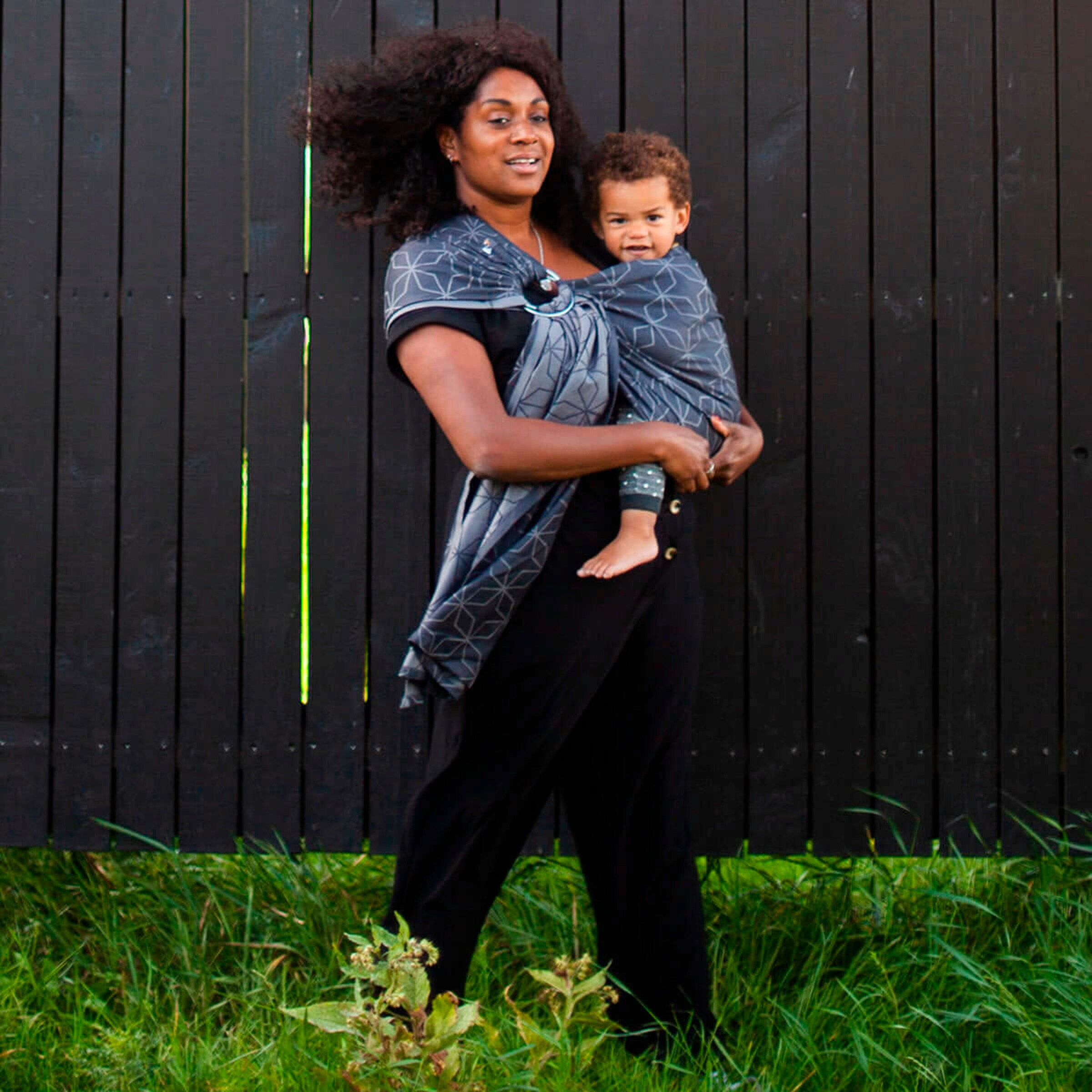 HOPPEDIZ® Babytragetuch Ring-Sling kbA Malmö stone