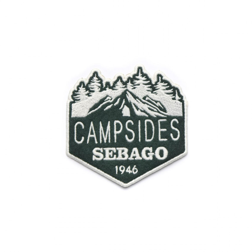 CAMPSIDES SEBAGO GREEN OFF WHITE-PATCH BRODE EN FEUTRE