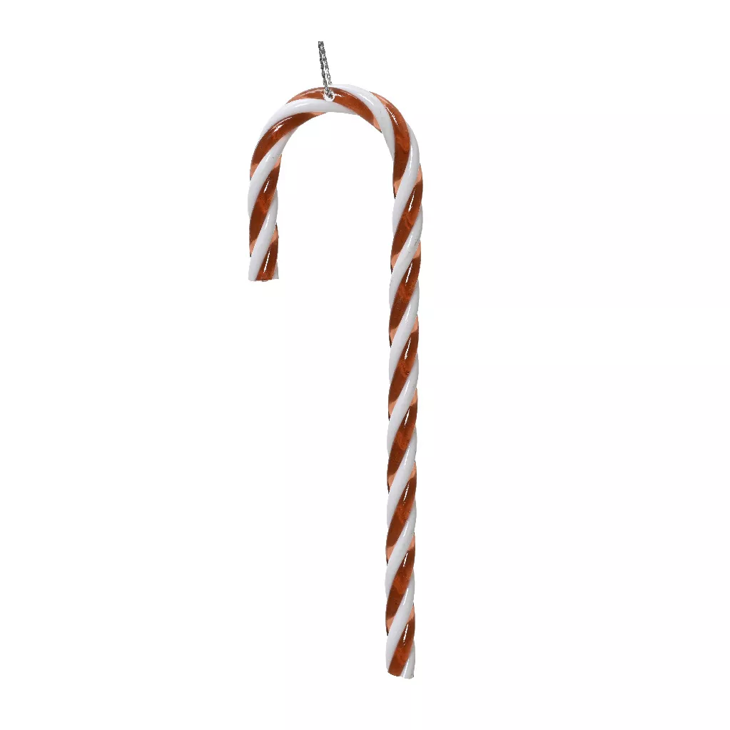 Lot de 4 sucres d'orge à suspendre (H12 cm) Gourmand Brun café