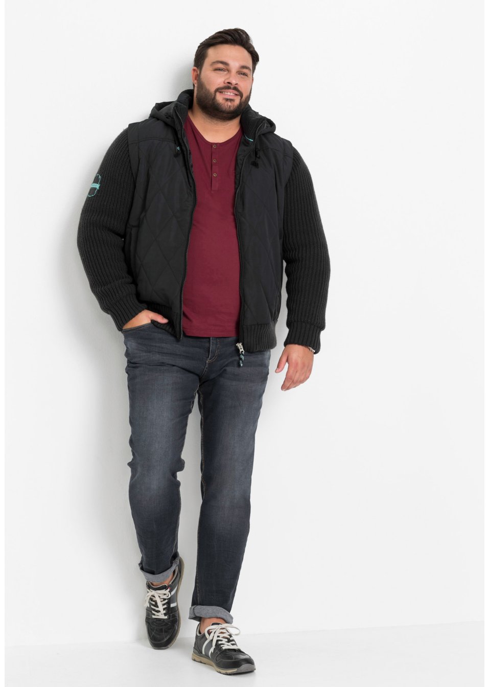 Blouson avec manches en maille