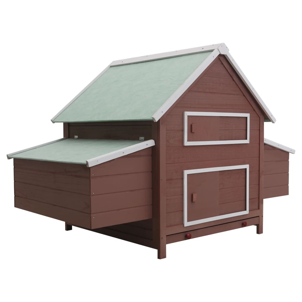 Poulailler 157 x 97 x 110 cm bois marron