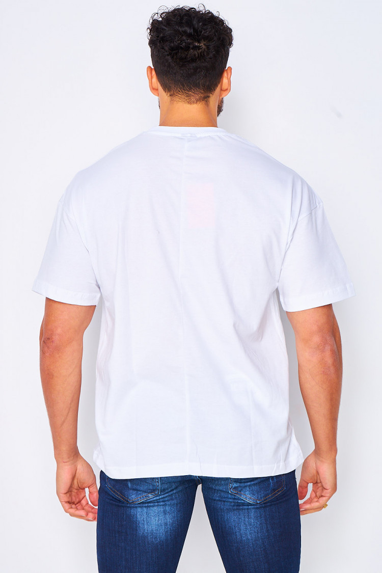 T-shirt blanc broderie Atelier