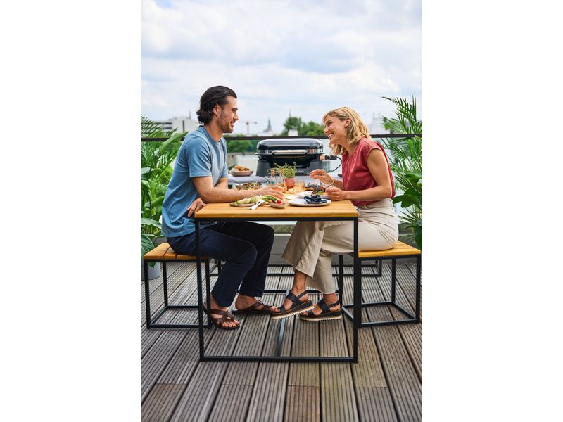 Weber Elektrogrill Lumin, Schwarz Mobiler Elektrogrill
