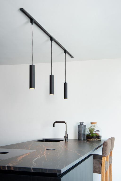 Lucide Track Floris 1-fase rail hanglamp zwart
