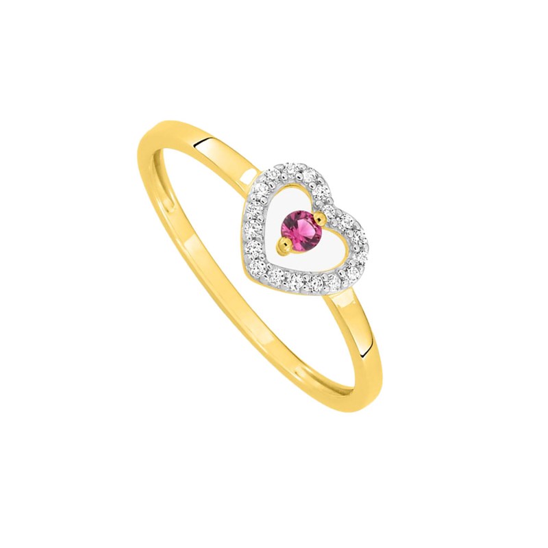 Bague femme - Rubis - Or 9 Carats