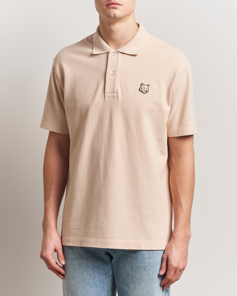 Maison Kitsuné Tonal Fox Head Polo Smoke Beige