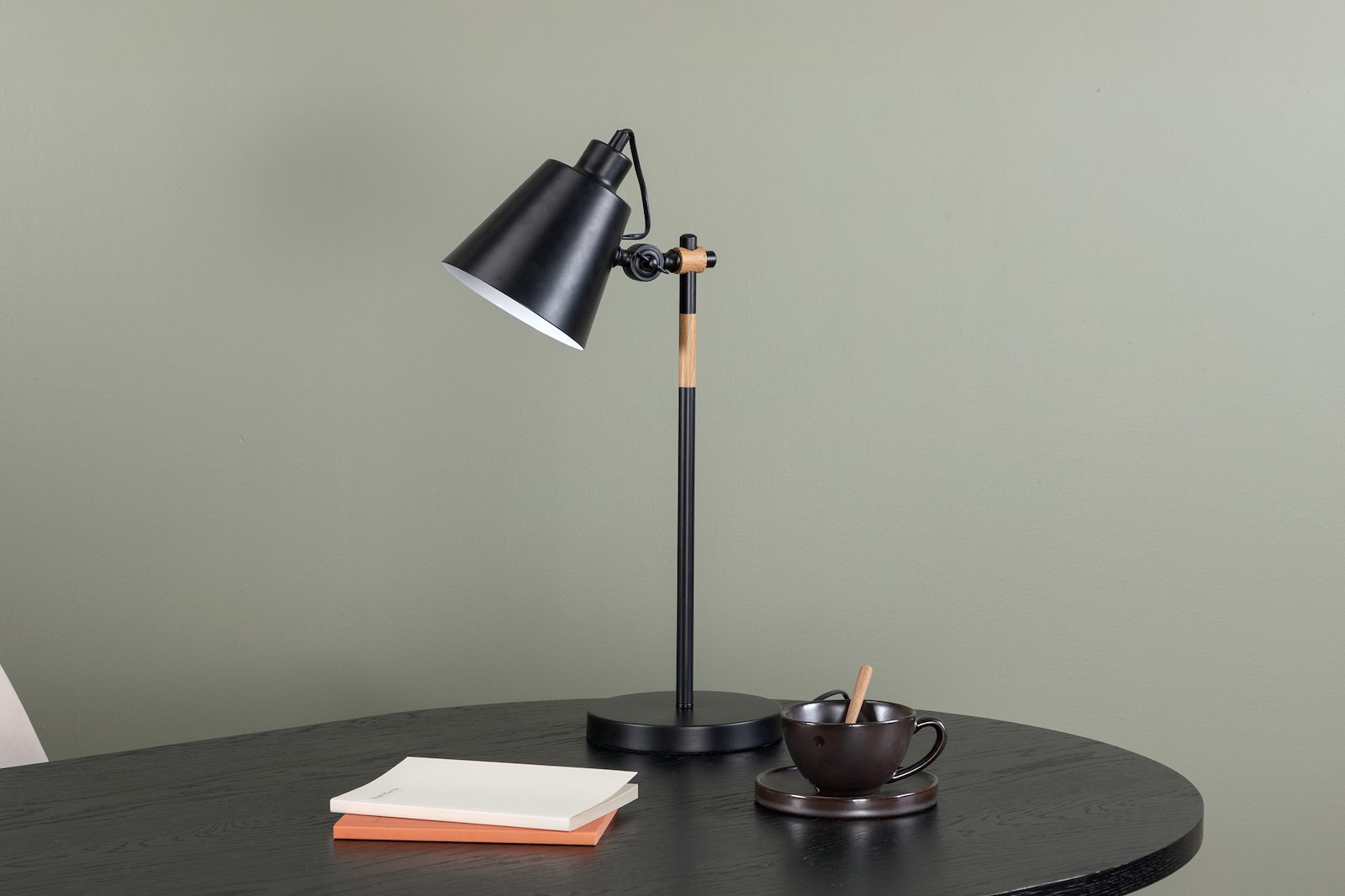 Skott bordlampe Sort