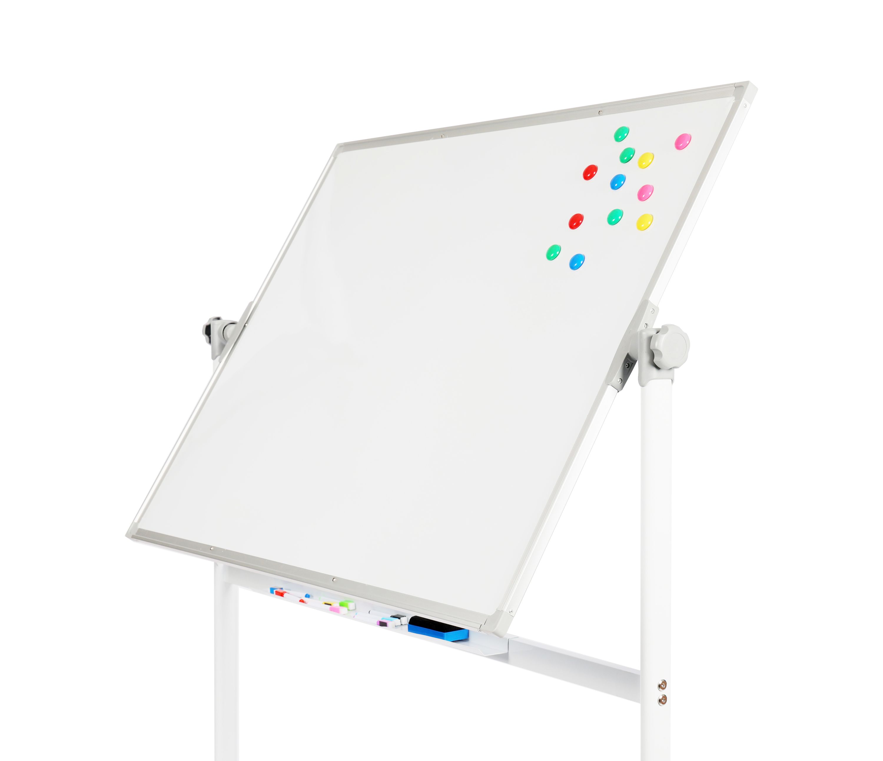 Whiteboard freistehend doppelseitig 120 x 90 cm