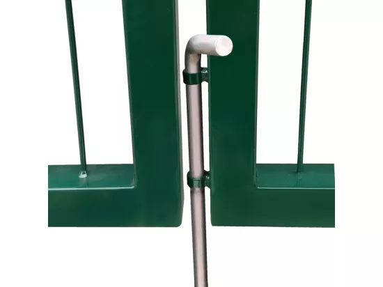 Portail de clôture de jardin avec poteaux 350x120 Acier Vert