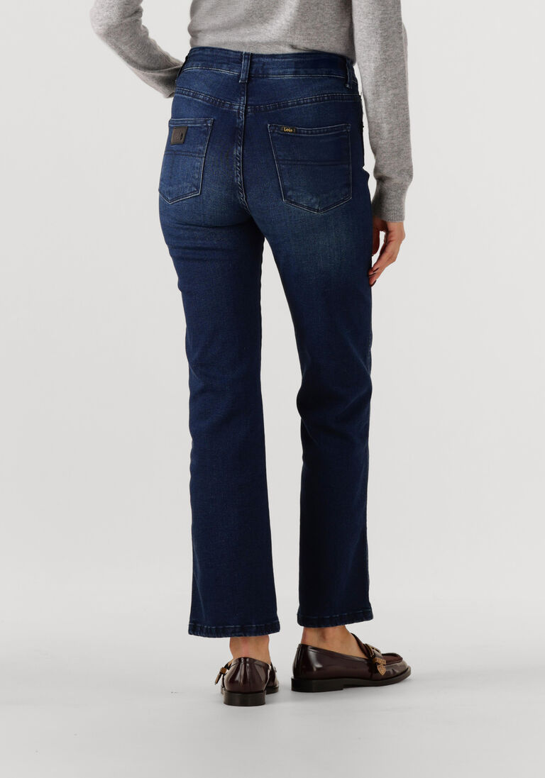 donkerblauwe lois jeans flared jeans malena