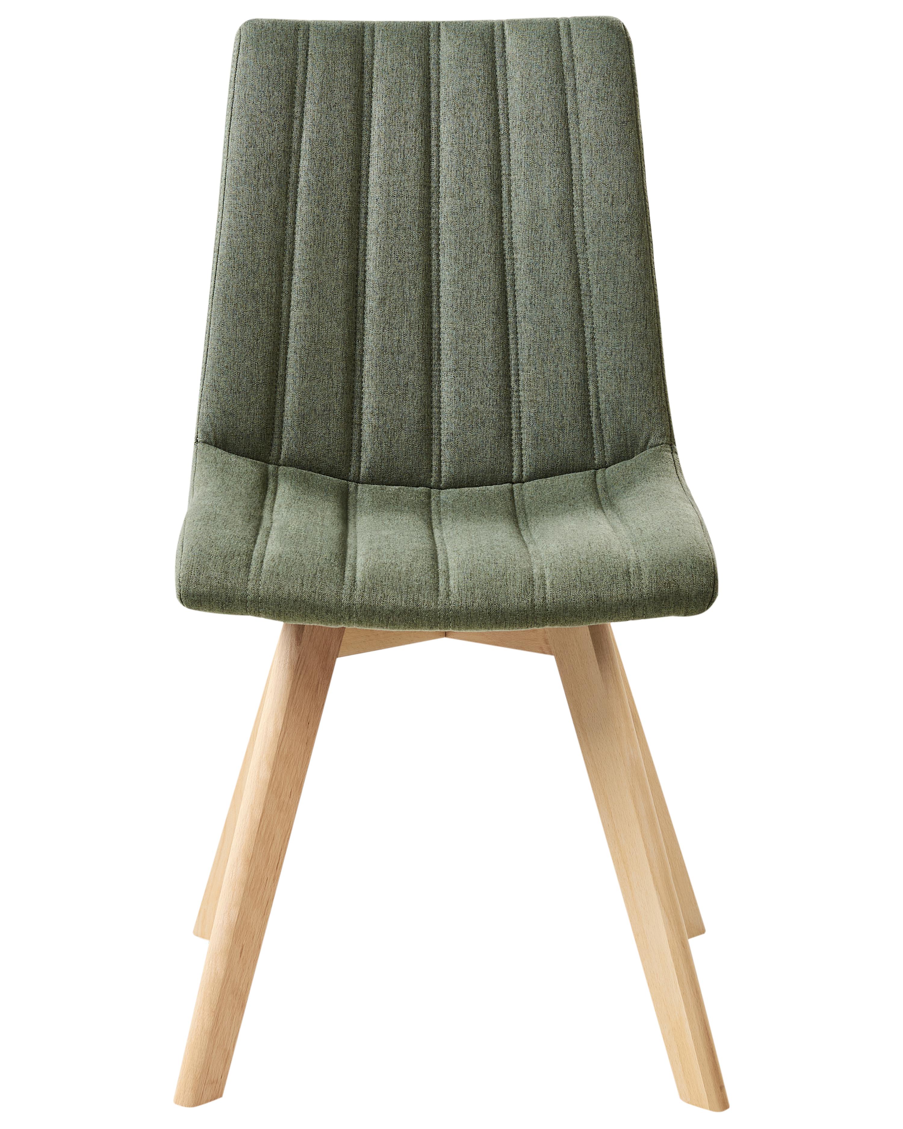 Set van 2 eetkamerstoelen CALGARY Stof Donkergroen