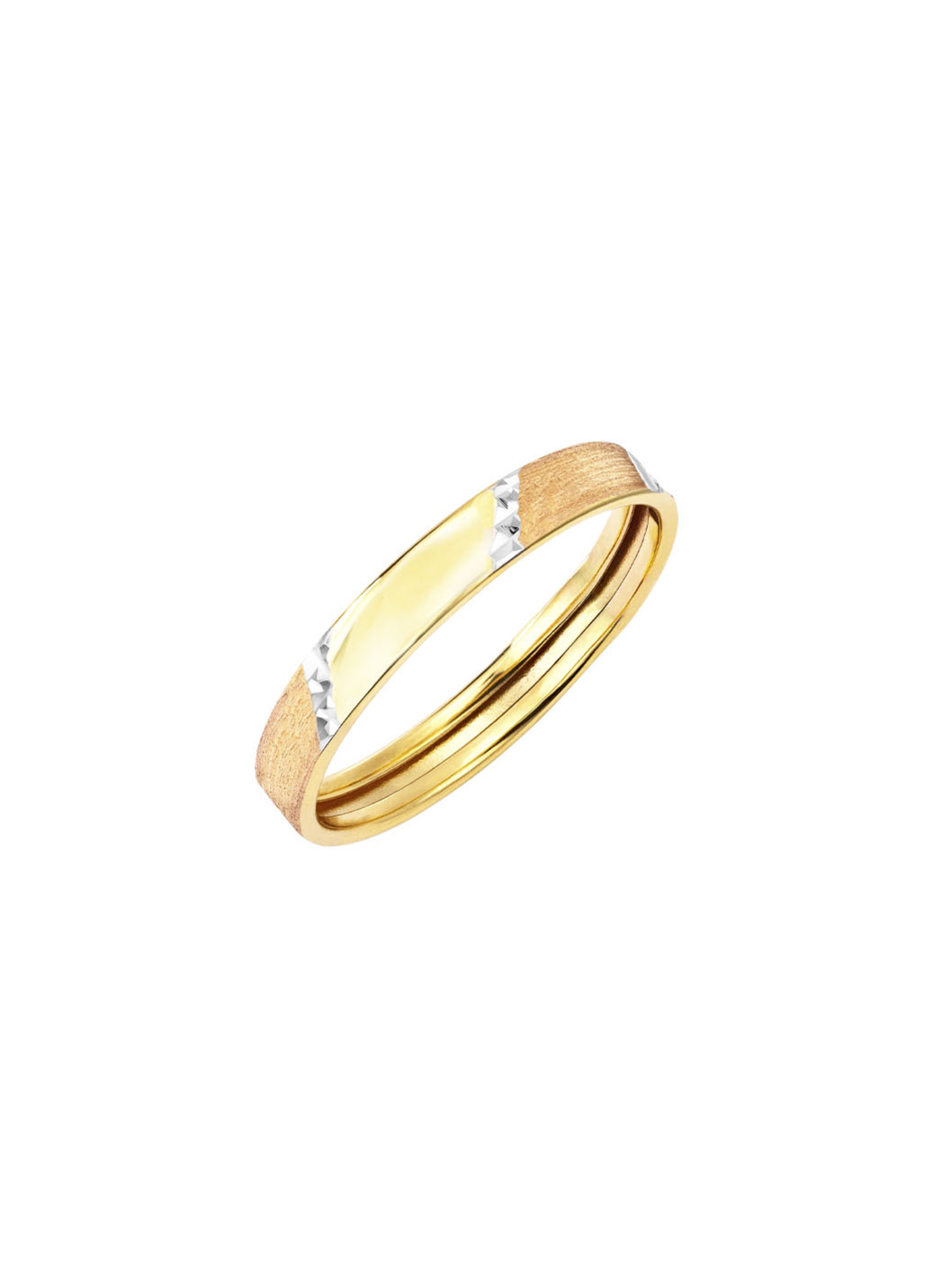Tricolor-Damenring aus Gold