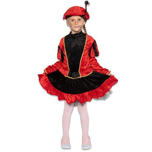 Pietenpak Kind Jurk Met Petticoat Rood
