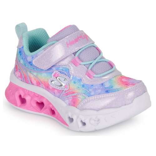 Skechers - FLUTTER HEART LIGHTS - Argenté / Rose / LED