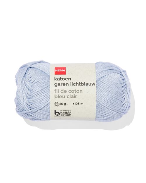 fil de coton bleu clair 50g 105m