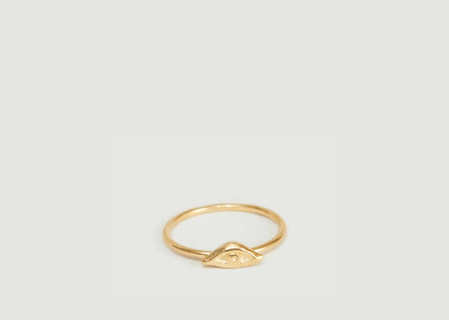 Bague en vermeil jaune motif œil Izza Small Monsieur