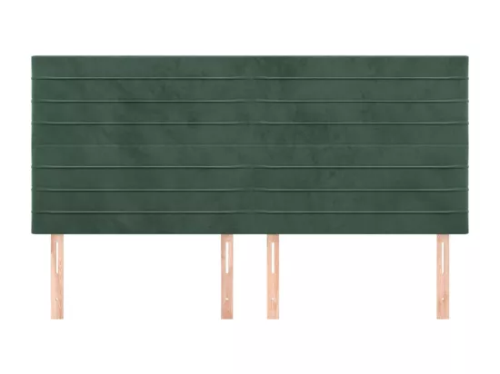 Tête de lit 4 pièces Vert foncé 90x5x78/88 cm Velours
