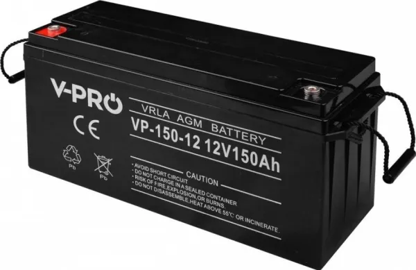VOLT VOLT AGM VPRO 12 V 150 Ah VRLA BATTERI UDEN BELASTNING
