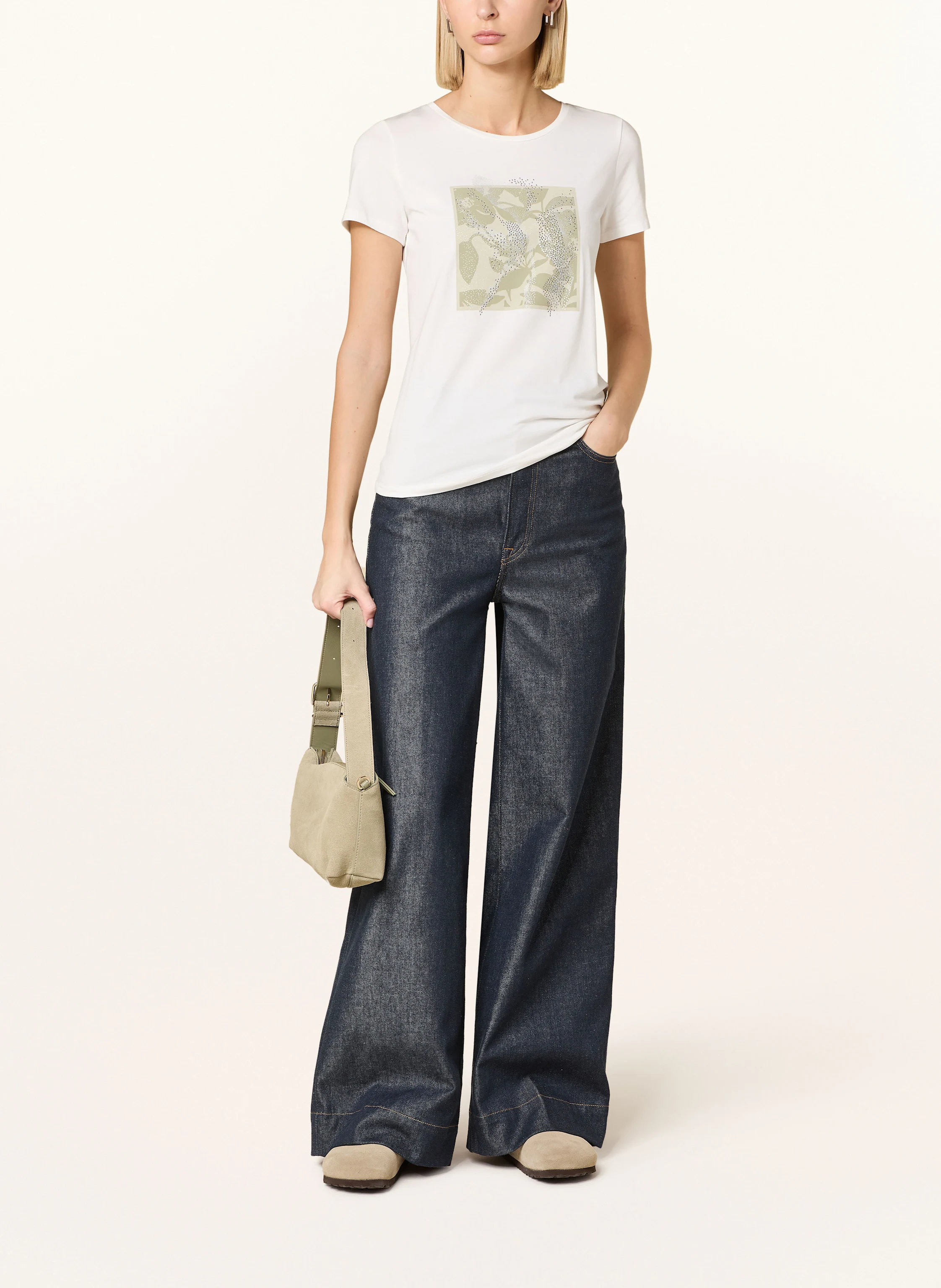 MORE & MORE T-Shirt mit Schmucksteinen