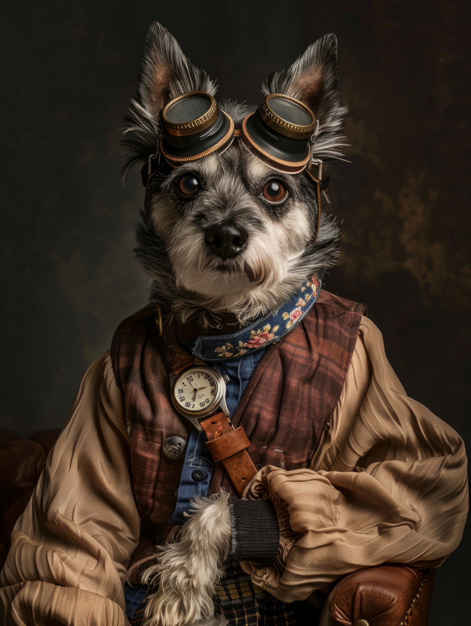 Canvas schilderij van een Cesky Terrier 100x150 cm