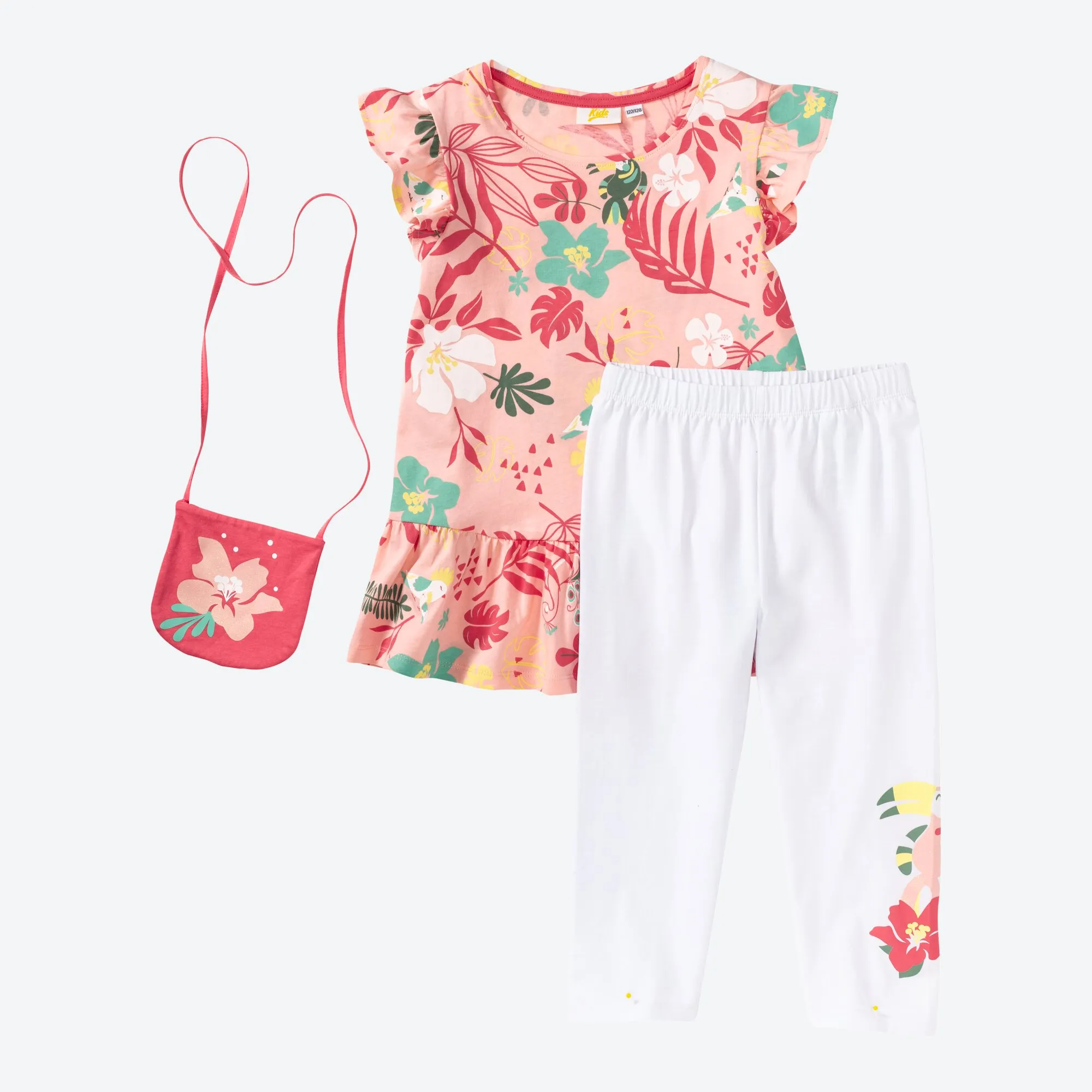 Mädchen-Set mit Handtasche, 3-teilig