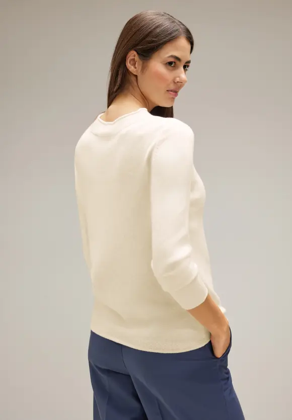 Pullover in Melange Optik - cream white melange