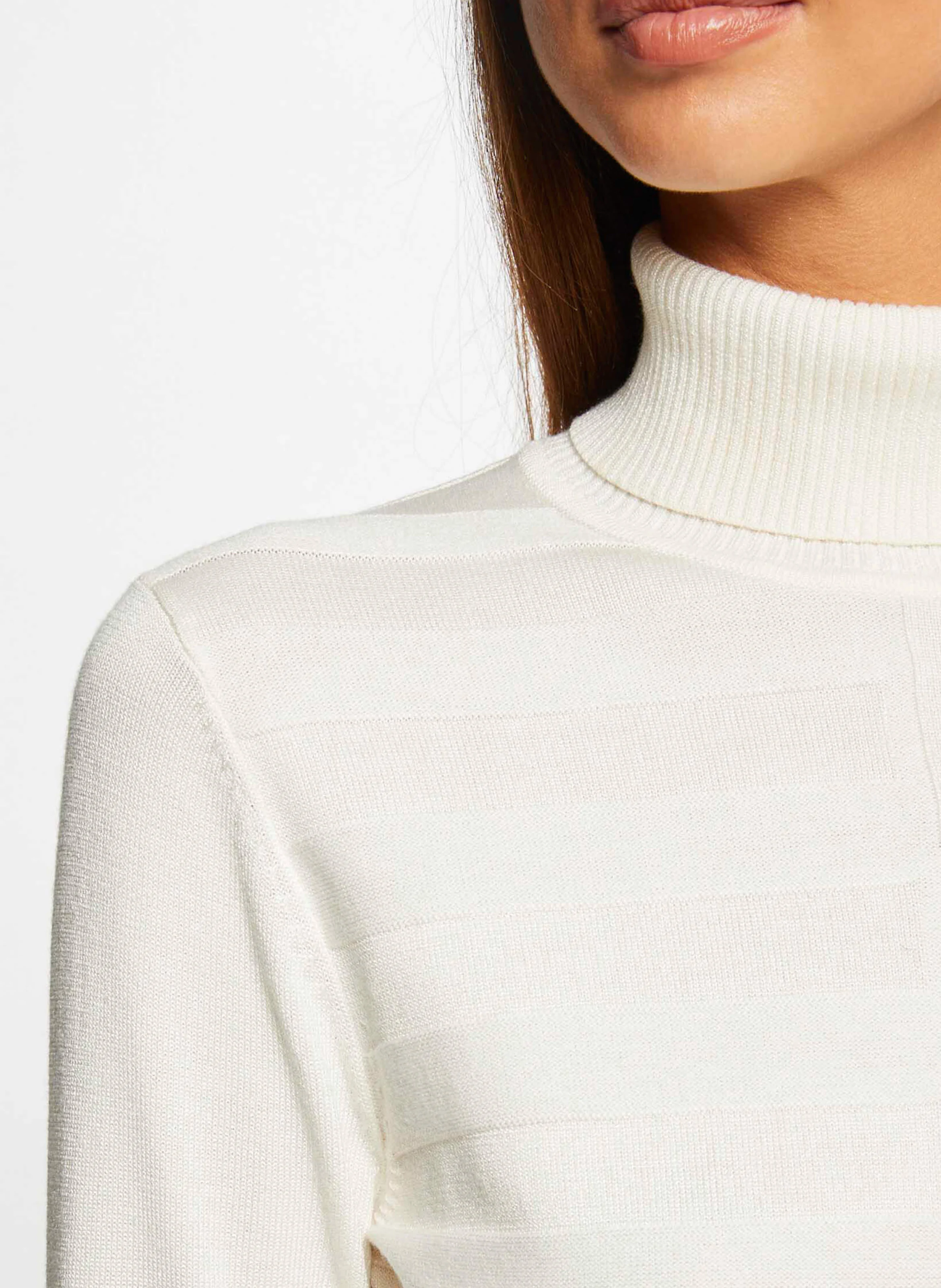 Pull col roulé | Beige