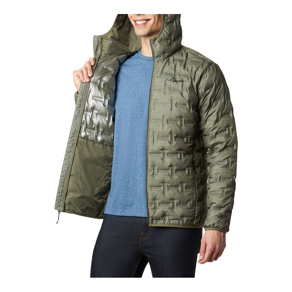 Columbia DELTA RIDGE - Doudoune Homme stone green heather print