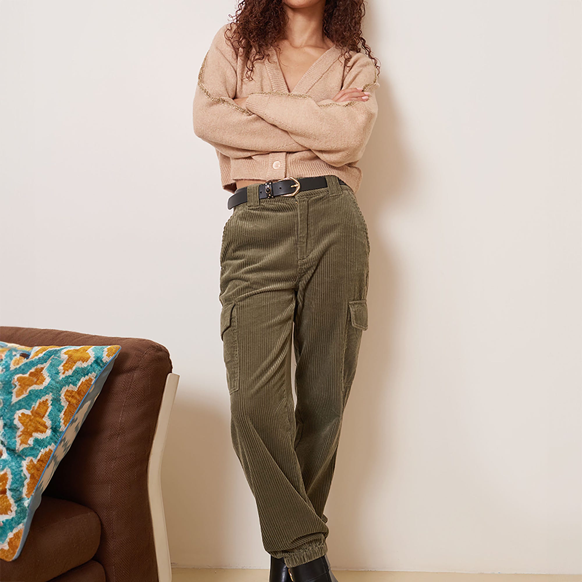 Pantalon Femme kaki