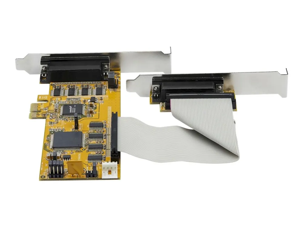 StarTech.com 8-Port PCI Express RS232 Serial Adapter Card, PCIe RS232 Serial Card, 16C1050 UART, Low Profile Serial DB9 Controller/Expansion Card, 15kV ESD Protection, Windows/Linux - Full Profile Bracket Incl - Seriel adapter - PCIe lavprofil - RS-2