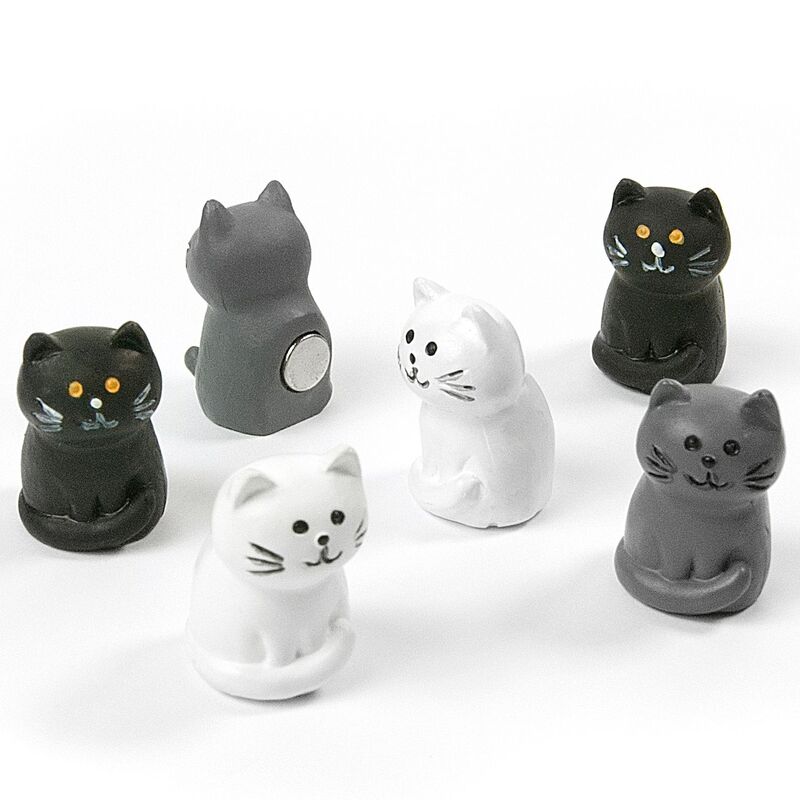 Trendform Magnete Cat, 22 x 13 x 13 mm, assortiert, 6 Stück