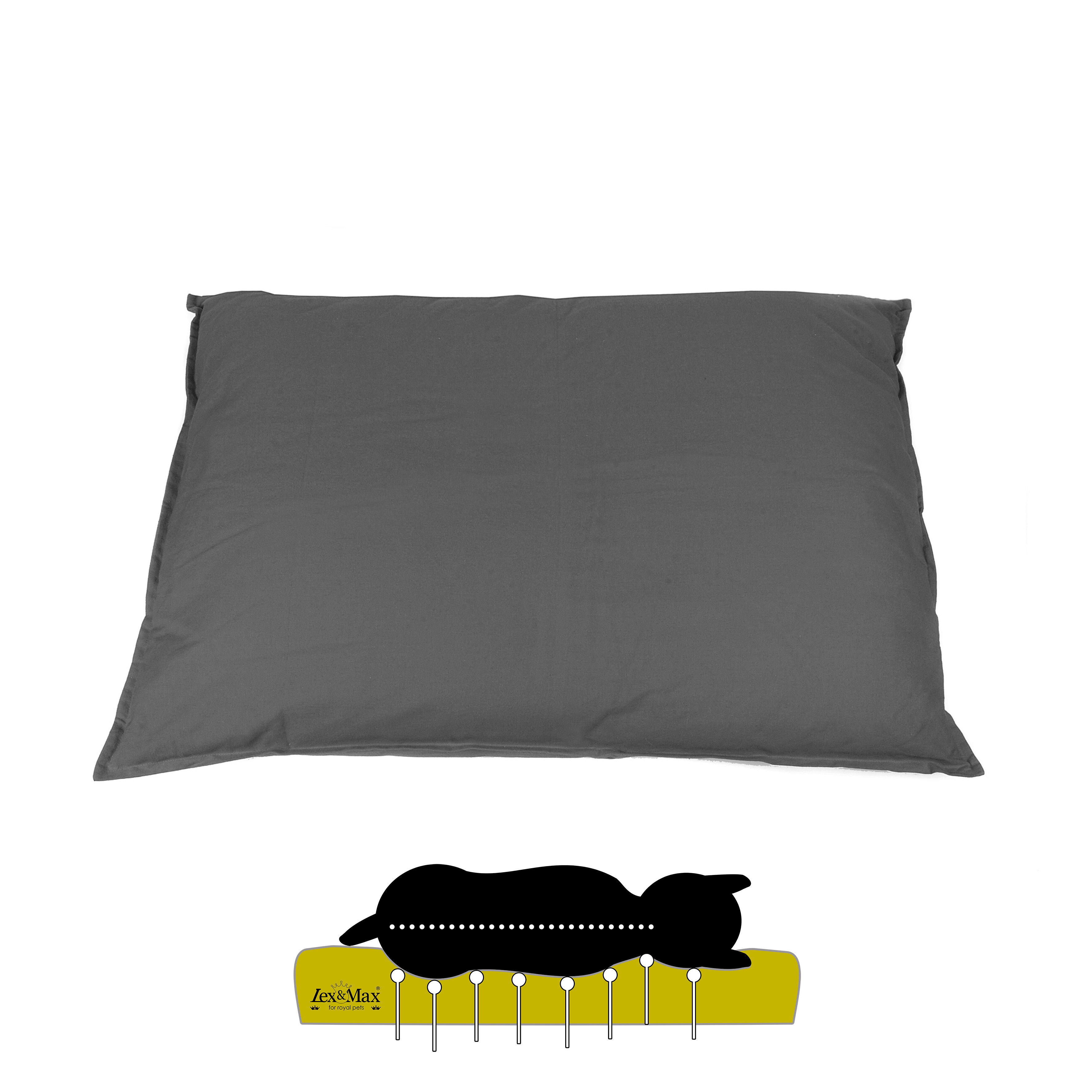 Lex & Max Tivoli - Orthopedisch Hondenkussen - Grijs - 60x85x14 cm - M
