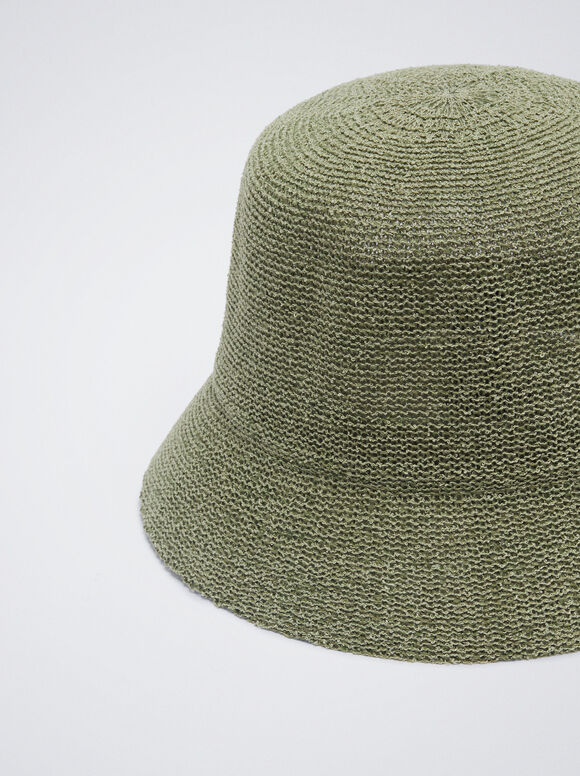 Chapéu Bucket de Tricô - Cáqui